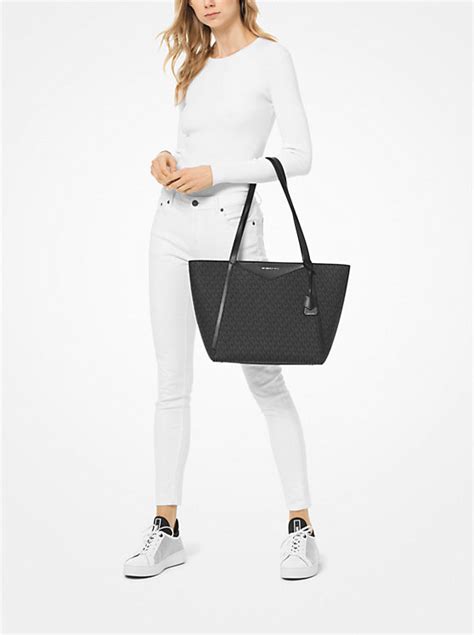 michael michael kors whitney large logo tote bag|michael kors whitney crossbody bag.